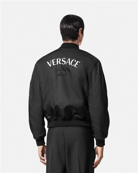 versace replica puffer jacket|versace bomber jacket women's.